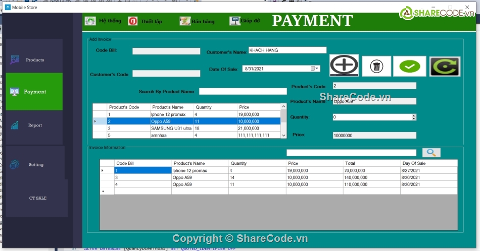 Phần mềm quản lý,quản lý bán hàng,quản lý bán điện thoại,sql sever,có biểu đồ,phần mềm bán điện thoai